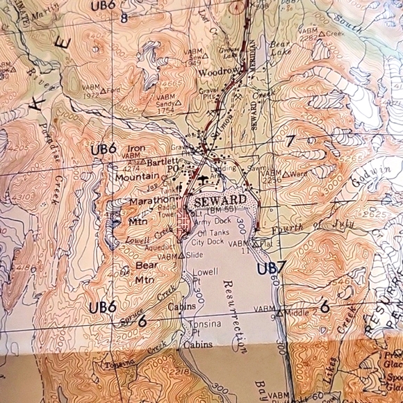 1956 MAP OF SEWARD ALASKA ETC ARMY CORPS OF ENGINEERS - Picture 15 of 15